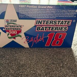 Nascar Interstate Batteries #18 Blue Red Die-Cast Box Art